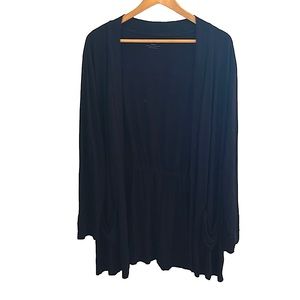 Grace Cardigan  Sweater with pockets Black 2X